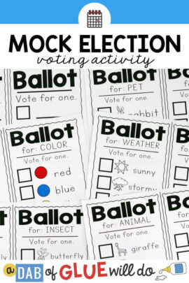 Paper ballots for kids to vote about their favorite things on.