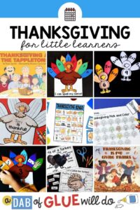 A collection of thanksgiving activities and books