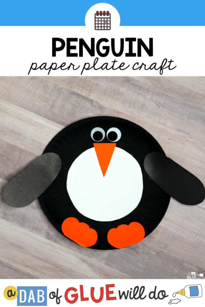 A paper plate penguin craft for kids to make