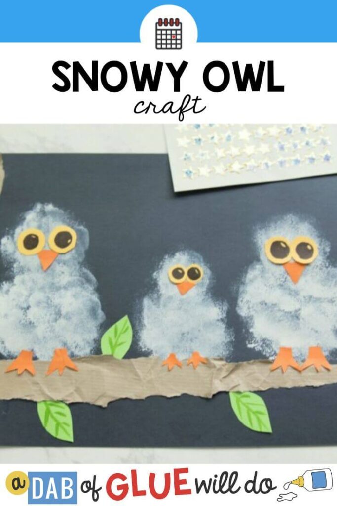 A snowy owl craft for kids to make