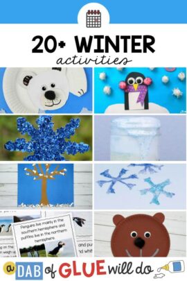 A collection of activities for children to do during the winter
