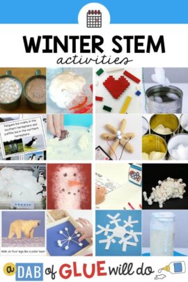 A collection of winter stem activities for children