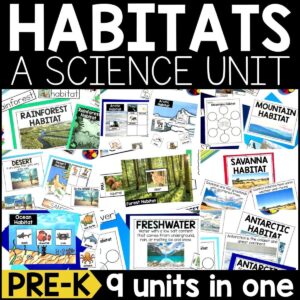 Habitat Science Units MEGA Bundle for Pre-K