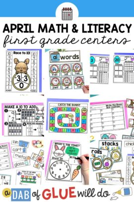 Get your students excited about learning with these interactive and engaging April centers for first grade math and literacy. Designed to enhance skills and encourage creativity, these activities are perfect for your classroom.
