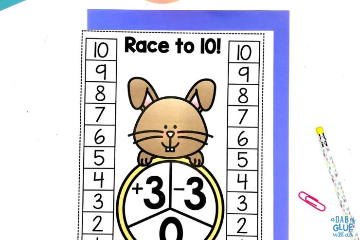 Race to 101 april math centers for first grade