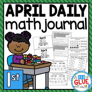 April Daily Math Review Journal for First Grade