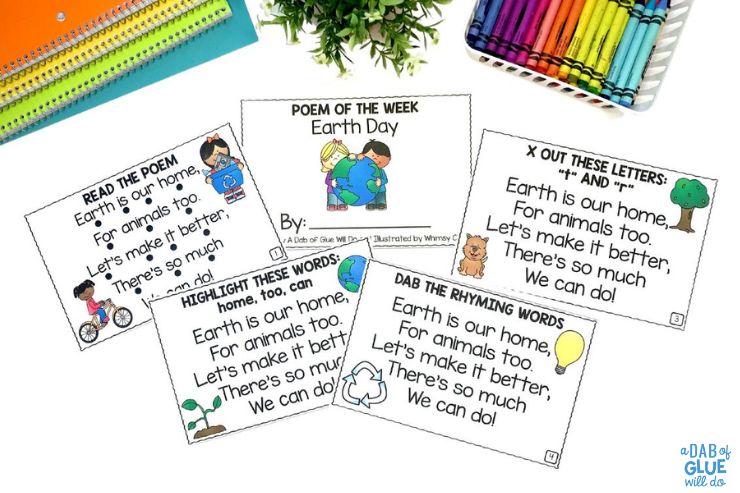 Poem of the week Earth Day poem for prek students