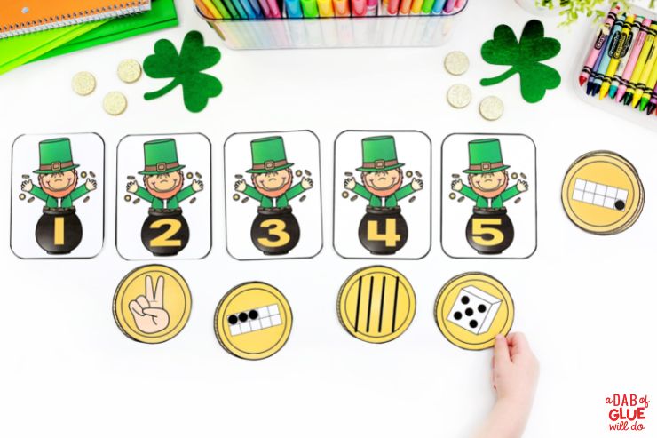 Your students will love practicing math skills with our St. Patrick's Day Number Match-Up activity. Counting to 5