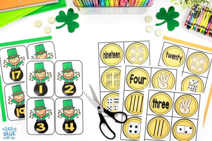 Engage your students in a St. Patrick's Day math adventure with our Number Match-Up activity!