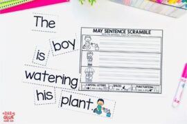 Bloom & Learn: May Kindergarten Math and Literacy Centers