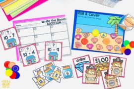 Bloom & Learn: May Kindergarten Math and Literacy Centers