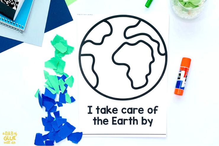 Earth Day craft! Use Earth Day Science Units to teach the 3 R's and reduce waste in your classroom. Start teaching sustainability early.