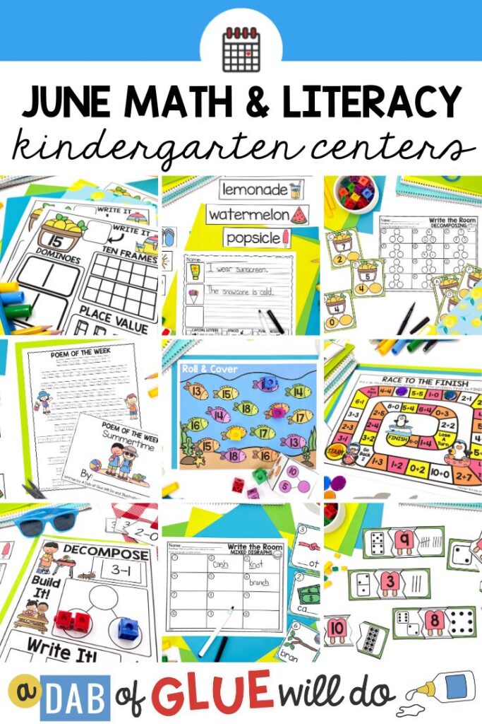 Explore these June Kindergarten Math & Literacy Centers, designed to engage young learners and make education fun.