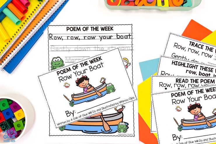 Row your boat prek poem of the week for summer 