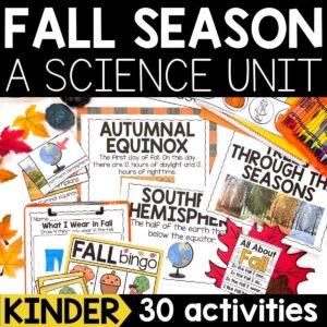 Fall Season Unit for Kindergarten