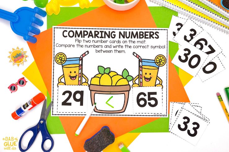 comparing numbers for 1st grade in June