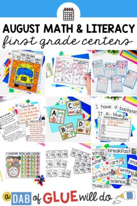 Discover engaging August Math and Literacy Centers for 1st Grade. Boost learning and make education fun with our easy prep centers.