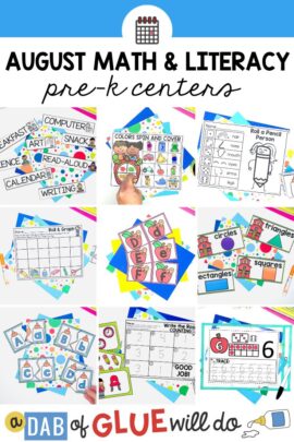 Back-to-School with August Math & Literacy Centers for Pre-K