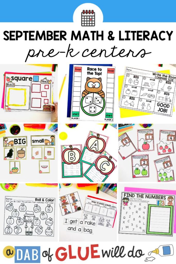 Boost your Pre-K curriculum with Hands-On September Math and Literacy Centers. Curated, engaging, and perfect for the start of the school year.