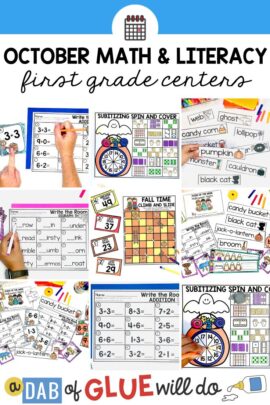Unlock adventures in learning with October Math and Literacy Centers tailored for 1st Grade, merging educational fun and seasonal themes to engage young minds.