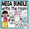 Write the Room Kindergarten Bundle - Math and Literacy Write the Room Centers