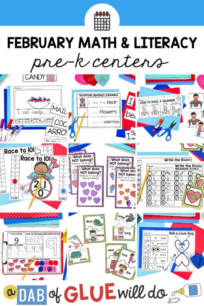 Embrace the magic of February learning with Pre-K math and literacy centers. Perfectly crafted to inspire young minds and encourage endless curiosity.
