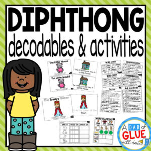 Diphthong Decodable Readers and Word Work Activities