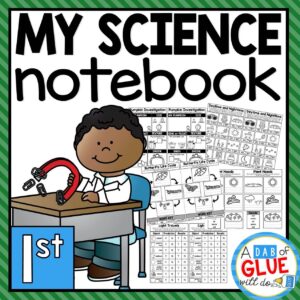 Interactive Science Notebook Cover & Activities: First Grade Science Journals