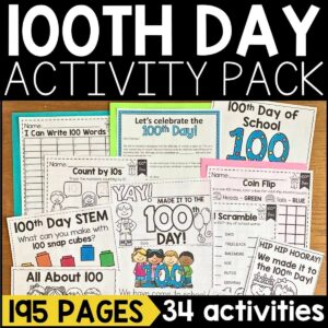 100th Day of School Activity Pack