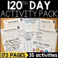 120 Days of School Activity Pack - A Dab of Glue Will Do