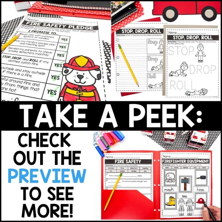 Fire Safety Activity Pack - A Dab of Glue Will Do