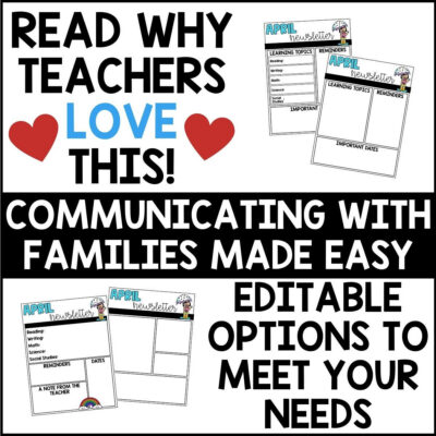 April Newsletter Editable Pack - A Dab of Glue Will Do