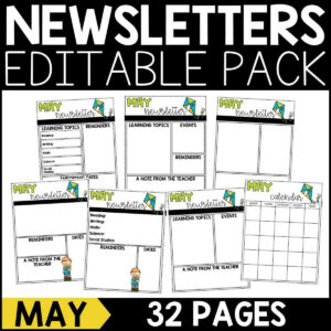 May Newsletter Editable Pack
