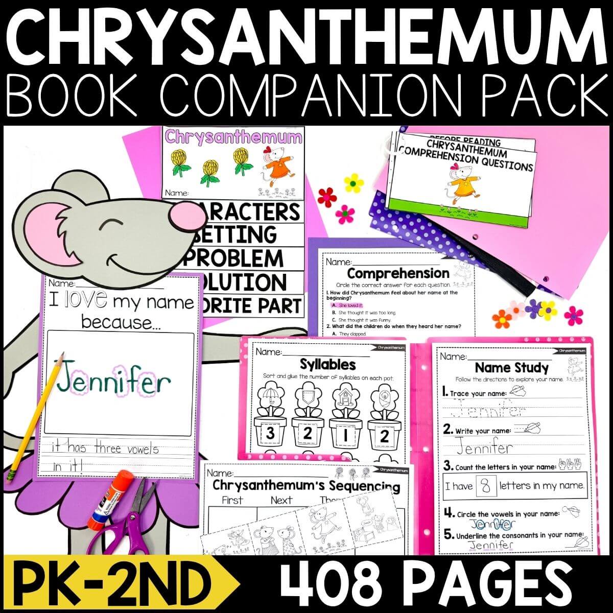 Chrysanthemum Name Book Activities