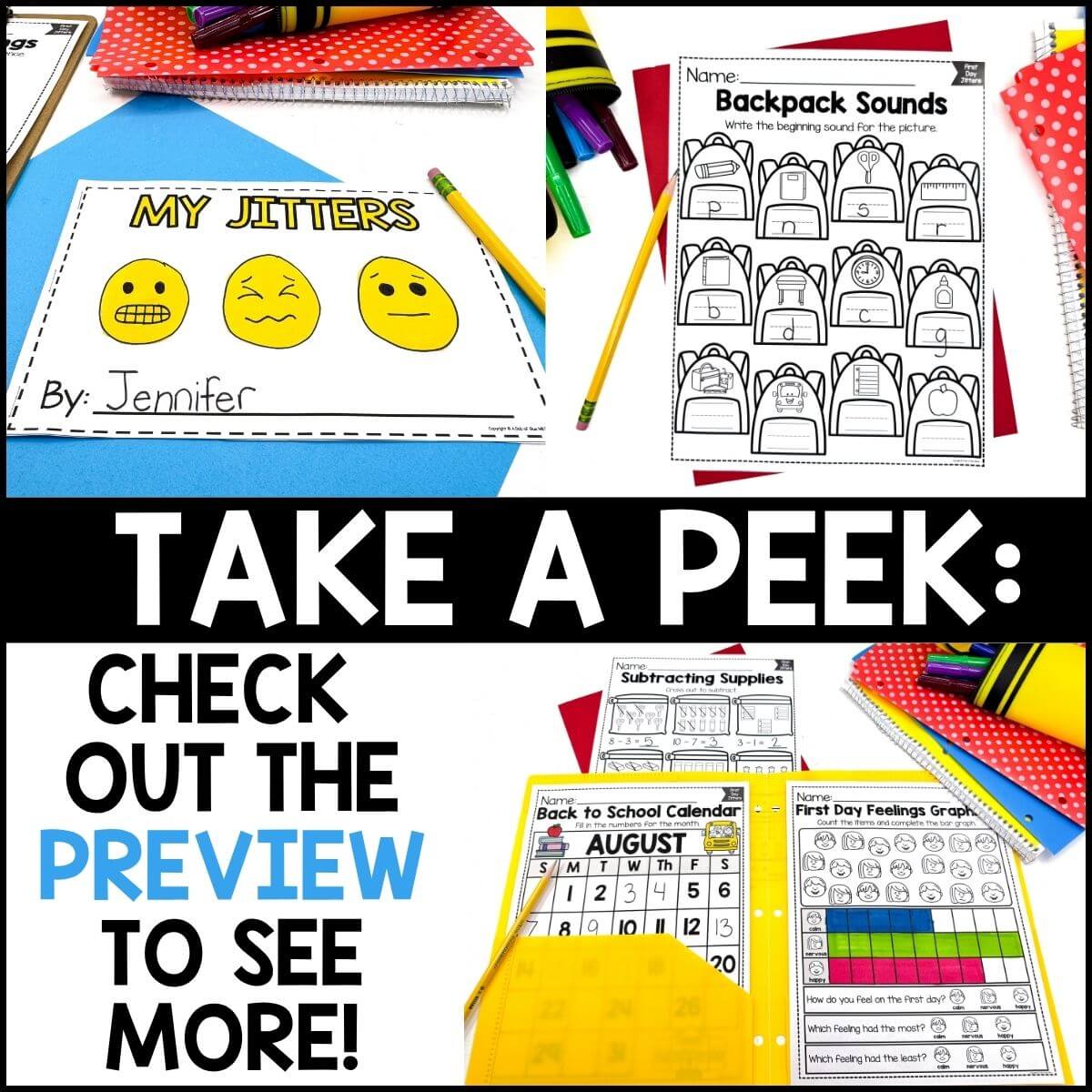 First Day Jitters Book Activities - Image 4