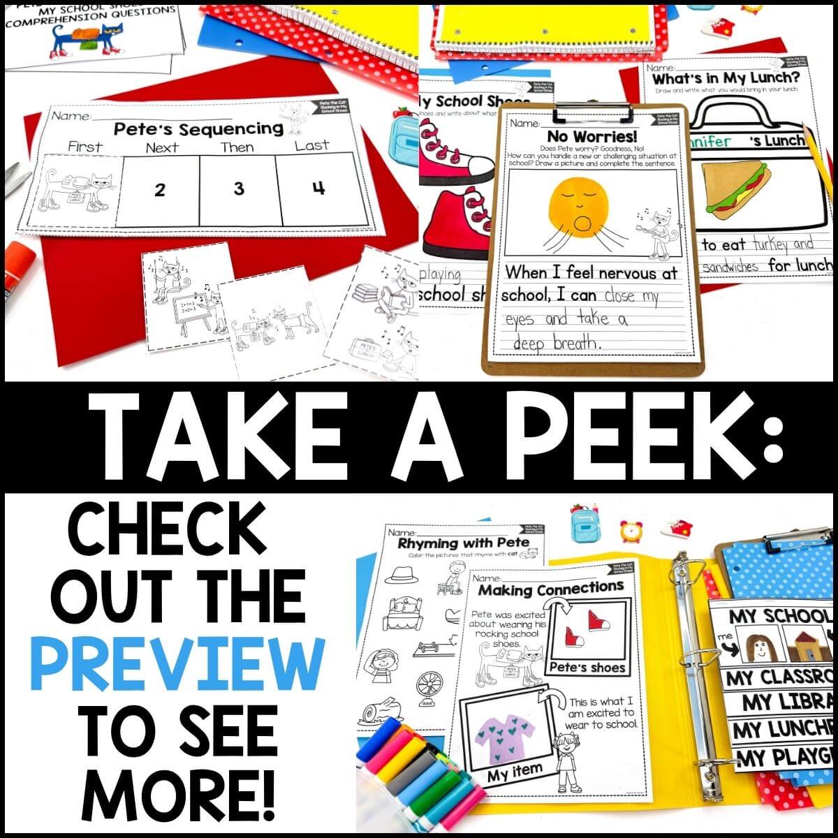 Pete the Cat Rocking in My School Shoes Book Activities - Image 4